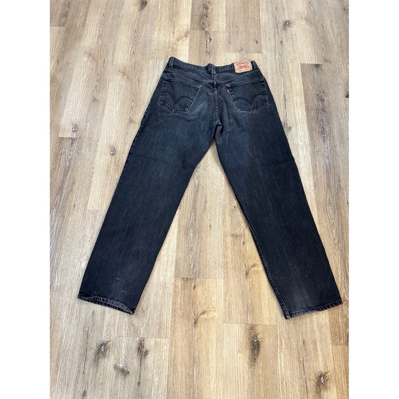 Levis 550 Relaxed Fit Jeans Mens 36x34 Faded Black Denim 100% Cotton 00550-0260 - Picture 6 of 9